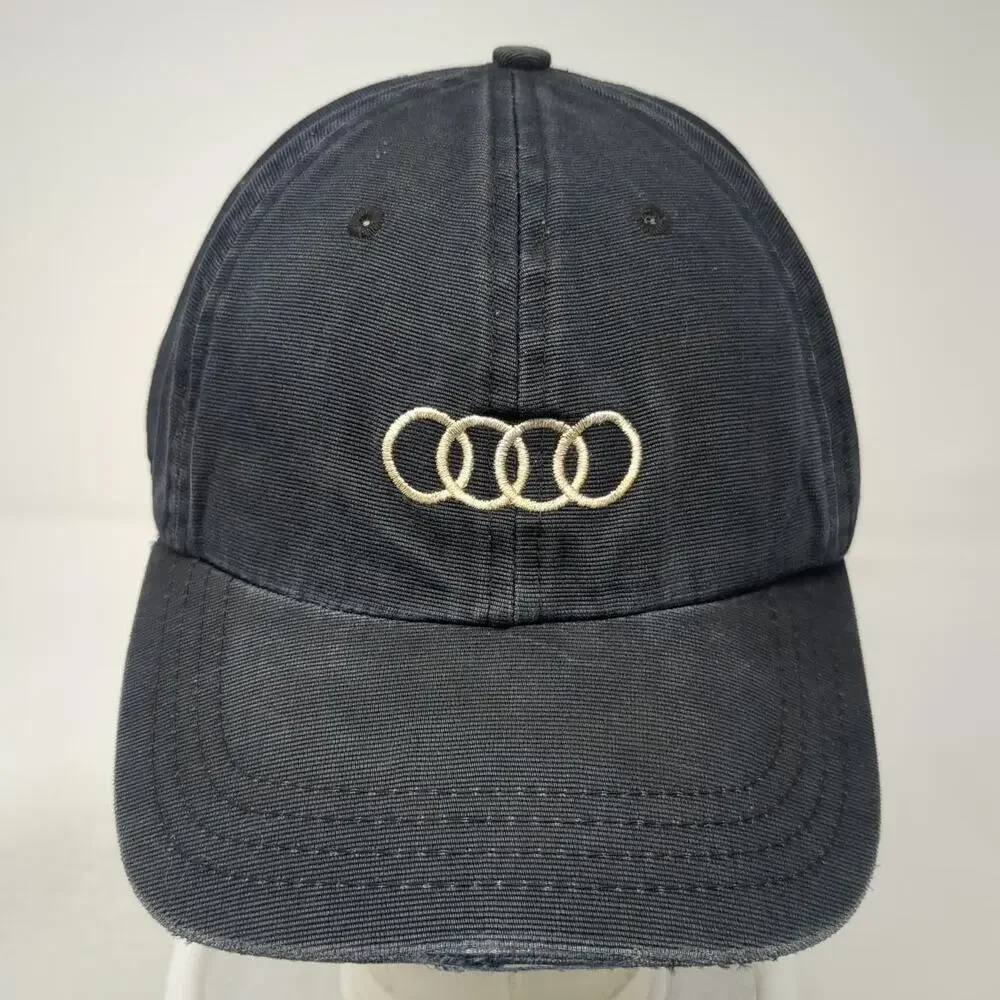 Fahrenheit Baseball Cap Black One Size Audi Logo Never Follow Slideback Hat